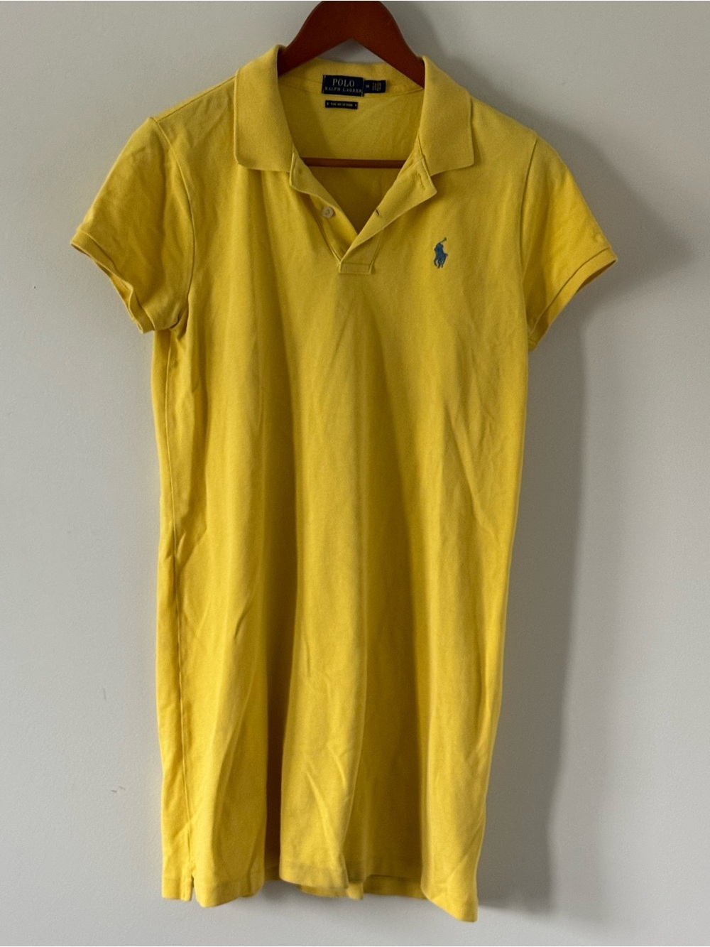 Ralph Lauren Bright Yellow Polo Dress with Blue Pony